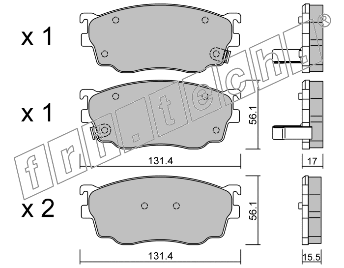 KIT PASTIGLIE FRENO FRI-TECH 310.0 Mazda 626 Sw (Gw)(98>)(Ake)