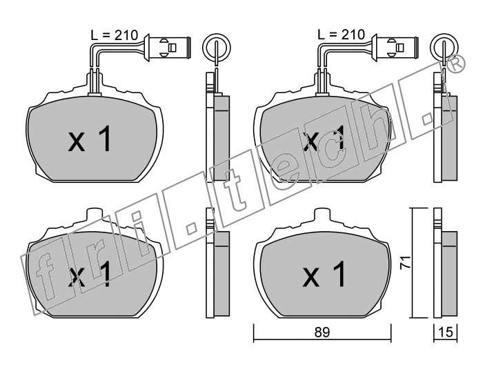 KIT PASTIGLIE FRENO FRI-TECH 694.1 Ford Rover SD1 (82>84)