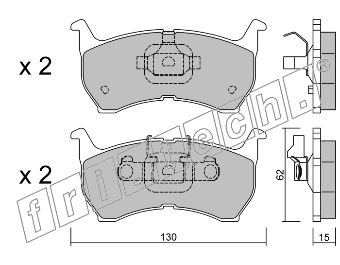KIT PASTIGLIE FRENO FRI-TECH 240.0 Mazda 626 (83>87)(Ake)