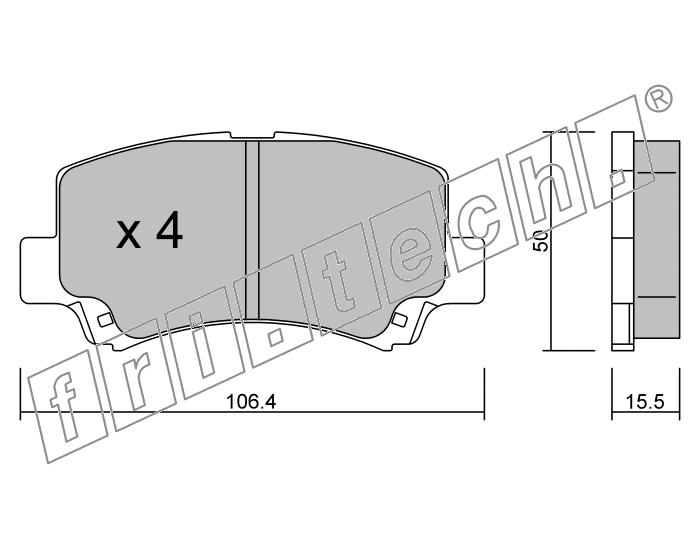 KIT PASTIGLIE FRENO FRI-TECH 434.0 Suzuki Wagon R+ (98>00)