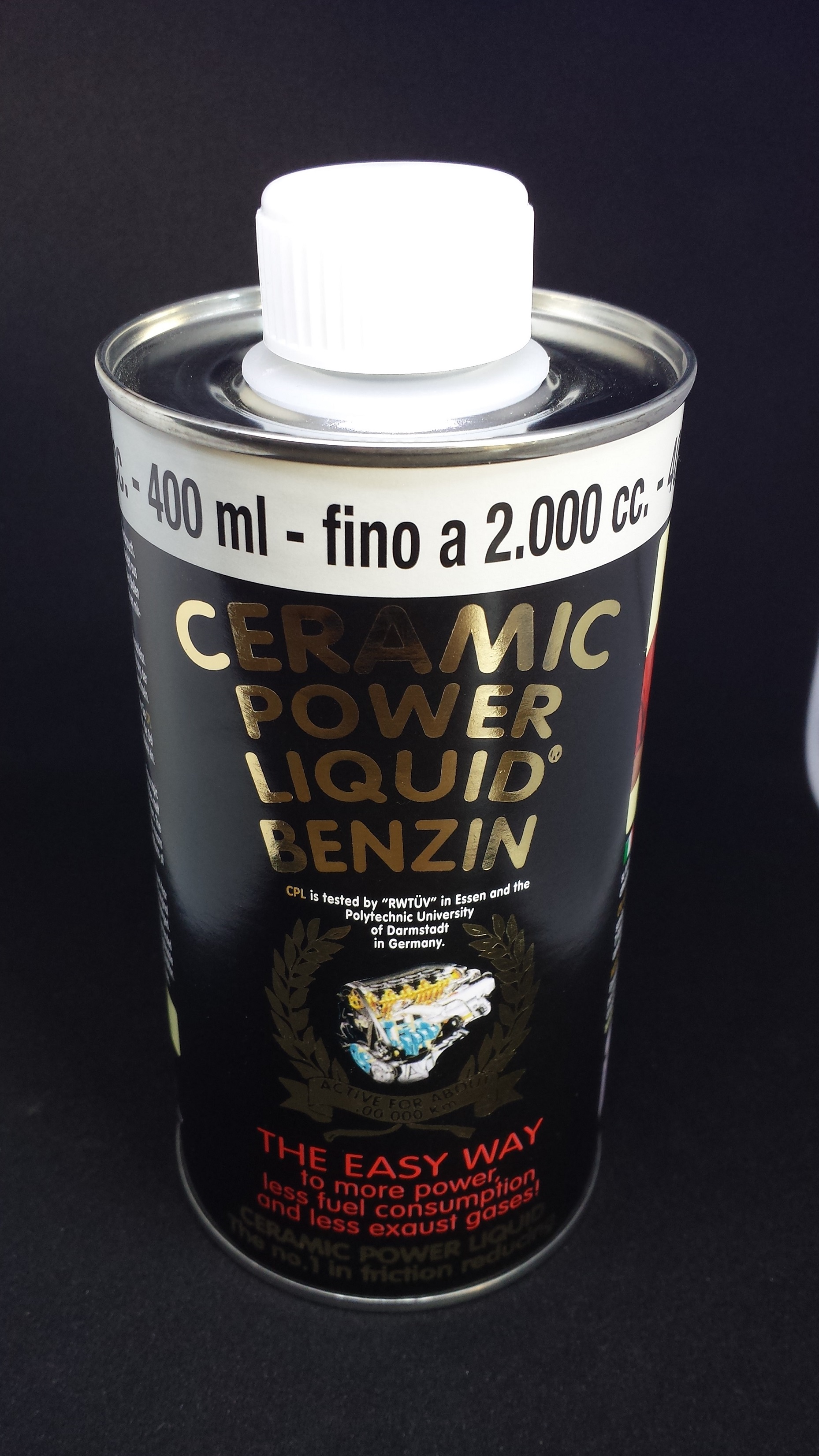CERAMIC POWER LIQUID BENZIN PER AUTO A BENZINA FINO A 2000cc 400ml