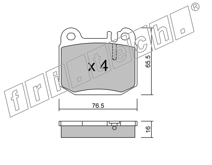 KIT PASTIGLIE FRENO FRI-TECH 580.0 (P) Mercedes ML tt (01>)