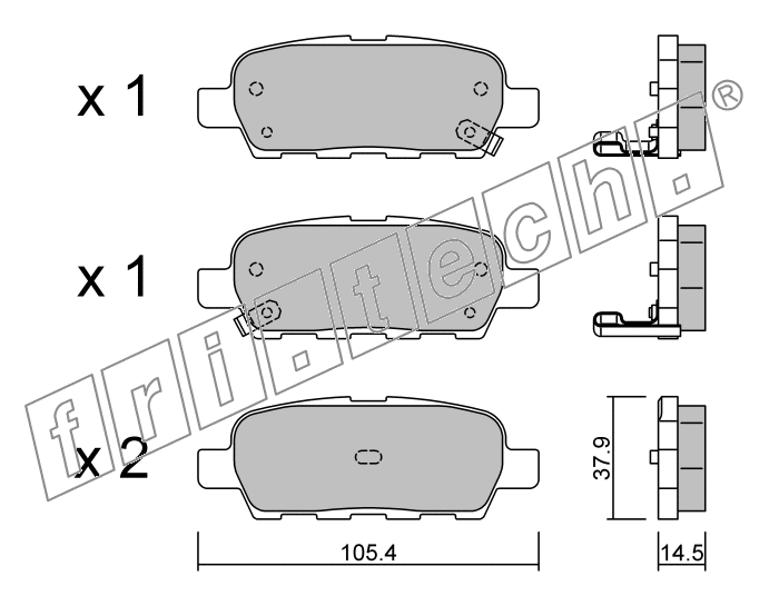 KIT PASTIGLIE FRENO FRI-TECH 628.0 (P) Hyundai FX (03>)