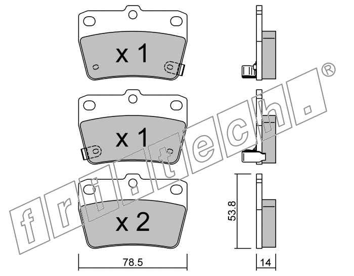 KIT PASTIGLIE FRENO FRI-TECH 446.0 (P) Toyota Rav4 Tt (00>)