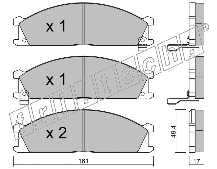 KIT PASTIGLIE FRENO FRI-TECH 109.1 Nissan Terrano (86>93)(Sum)
