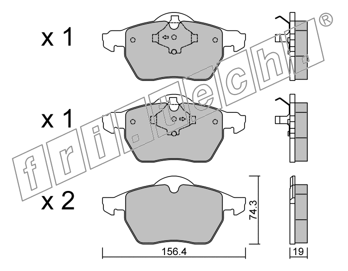 KIT PASTIGLIE FRENO FRI-TECH 323.1 Volvo S70 2.0I (97>00)(Ate)