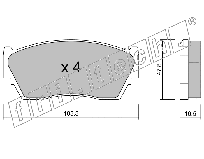KIT PASTIGLIE FRENO FRI-TECH 255.0 Nissan 100 Nx (91>)(Sum)