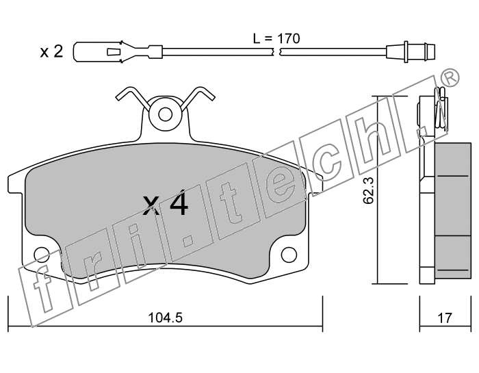 KIT PASTIGLIE FRENO FRI-TECH 064.1 Lada Samara 110-111-112 (96>)