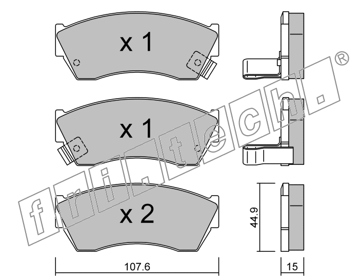 KIT PASTIGLIE FRENO FRI-TECH 171.0 Suzuki Swift 2(89>98)-Indigo(03>)