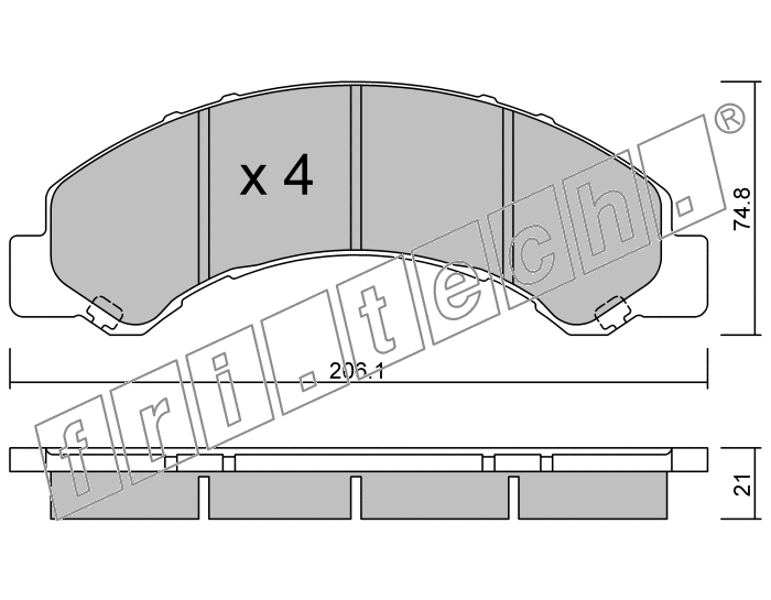 KIT PASTIGLIE FRENO FRI-TECH 636.0 Isuzu NPR