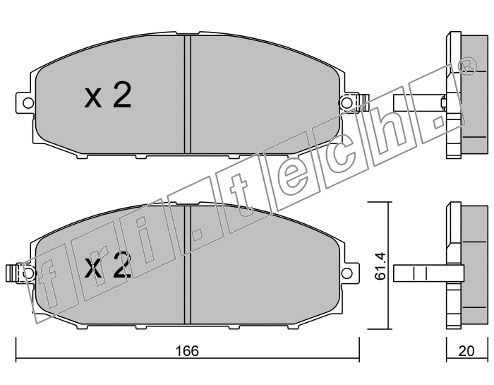 KIT PASTIGLIE FRENO FRI-TECH 422.0 Nissan Patrol Gr Ii Tt (97>)