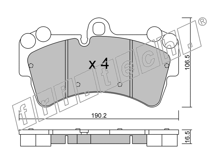 KIT PASTIGLIE FRENO FRI-TECH 670.0 Porsche Cayenne-Audi Q7 Tdi (06>)