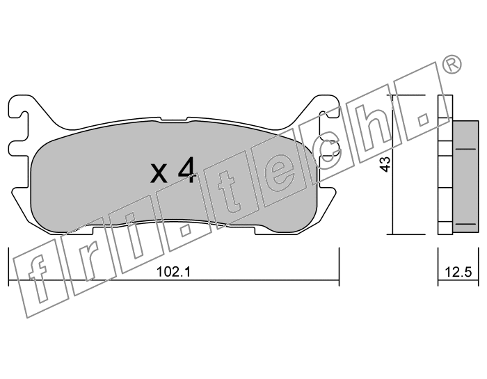KIT PASTIGLIE FRENO FRI-TECH 408.0 (P) Mazda 323 1,8(>98)-MX5 (98>)