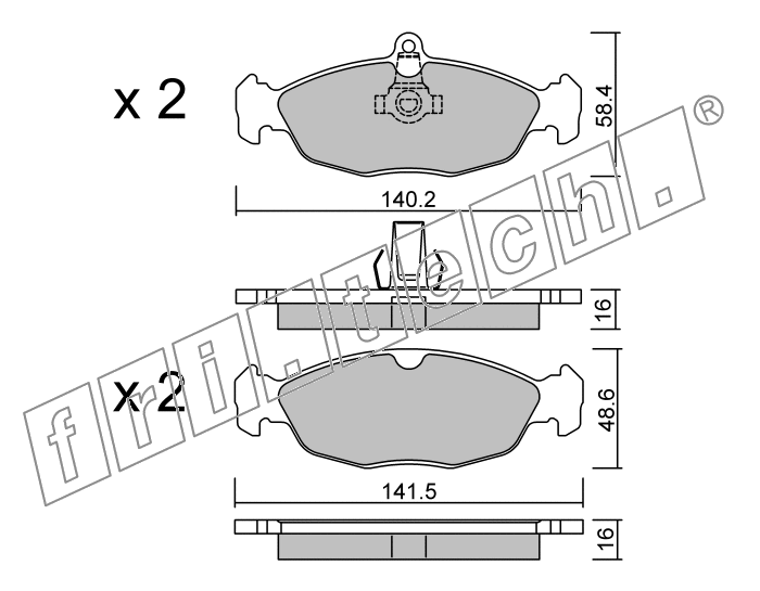 KIT PASTIGLIE FRENO FRI-TECH 079.1 (P) Jaguar XK8 (02>06)