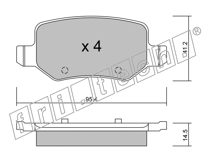 KIT PASTIGLIE FRENO FRI-TECH 581.0 (P) Mercedes Classe A 190-210(99>)