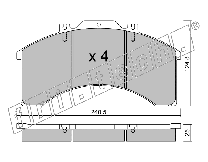 KIT PASTIGLIE FRENO FRI-TECH 597.0 Iveco Eurocargo 170 (91>98)(Kno)