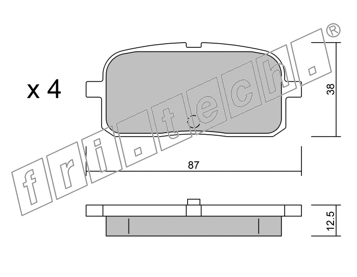 KIT PASTIGLIE FRENO FRI-TECH 461.0 (P) Toyota Paseo 1,5I (97>00)