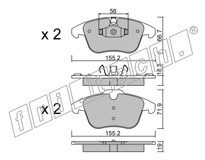 KIT PASTIGLIE FRENO FRI-TECH 691.3 Citroen C4 Picasso 2.0 HDI (06>)