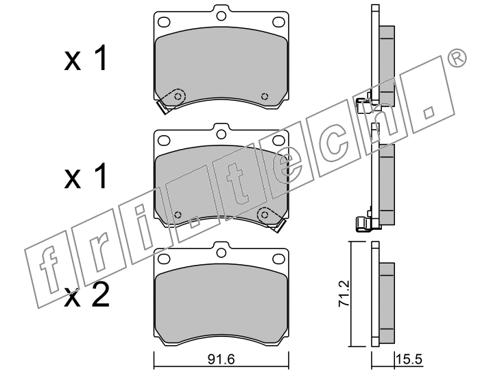 KIT PASTIGLIE FRENO FRI-TECH 205.0 Ford Escort 1,8 16V (Usa)(Sum)