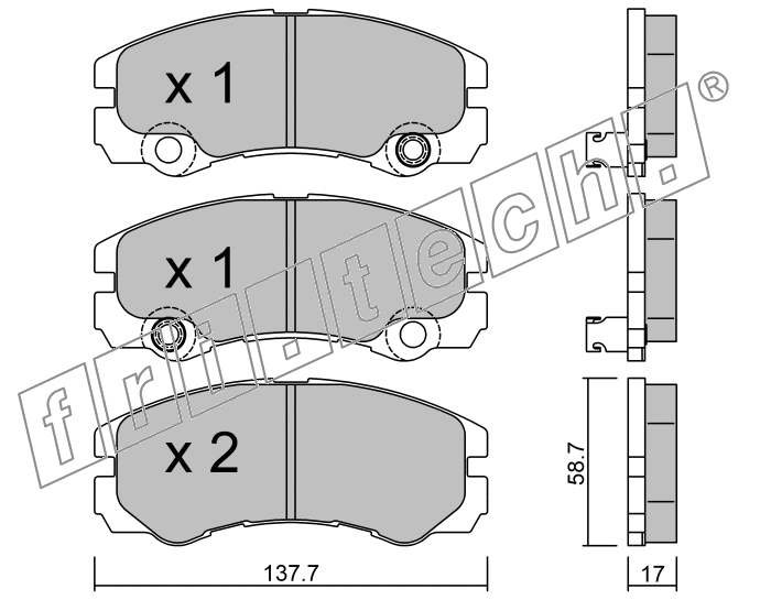 KIT PASTIGLIE FRENO FRI-TECH 366.1 Opel Frontera (99>)