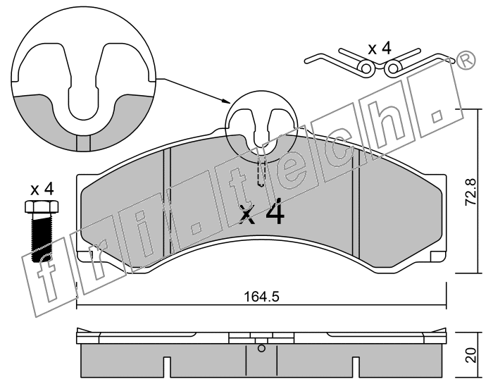 KIT PASTIGLIE FRENO FRI-TECH 271.0 Mercedes Sprinter 4(A-P)(95>)(Per)
