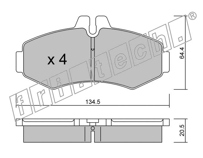 KIT PASTIGLIE FRENO FRI-TECH 589.0 Mercedes Vito-Serie V (99>03)