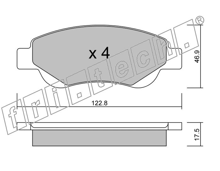 KIT PASTIGLIE FRENO FRI-TECH 653.0 Citroen C1 1,0i 16v-1,4hdi (05>)