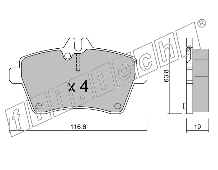 KIT PASTIGLIE FRENO FRI-TECH 662.0 Mercedes Classe A (04>)