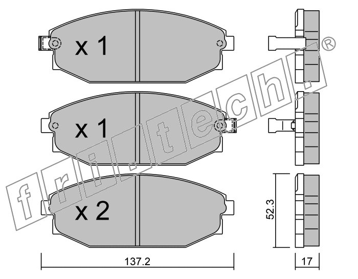 KIT PASTIGLIE FRENO FRI-TECH 372.0 Hyundai Galloper Tt (98>)