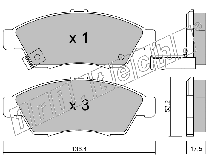 KIT PASTIGLIE FRENO FRI-TECH 453.0 Suzuki Liana Tt (01>)