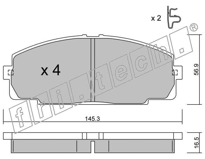 KIT PASTIGLIE FRENO FRI-TECH 449.0 Toyota Hiace Tt (89>)