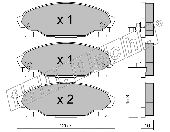 KIT PASTIGLIE FRENO FRI-TECH 388.0 Daihatsu Gran Move 1,6I 16V (98>)