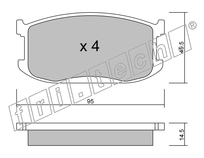 KIT PASTIGLIE FRENO FRI-TECH 483.0 Mazda 323 (Bd) Tt (80>85)