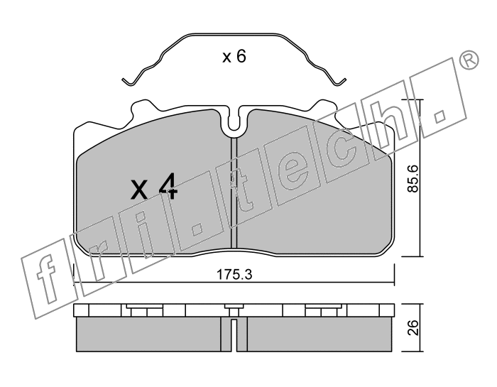 KIT PASTIGLIE FRENO FRI-TECH 598.0 Iveco Eurocargo 120 (00>08)(Wab)