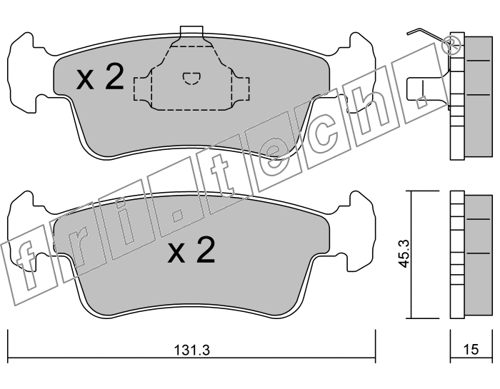 KIT PASTIGLIE FRENO FRI-TECH 435.0 Suzuki Samurai 1,3 (90>95)