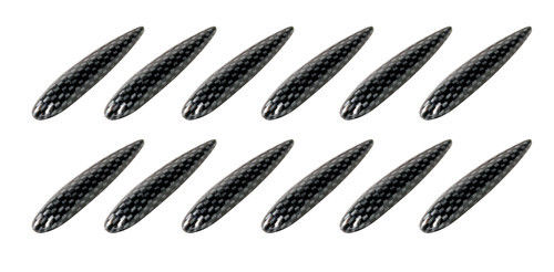 Decor Fins, set 12 pinne adesive - Carbon Ideali come decorazioni carrozzeria e