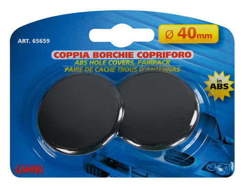 65659 Coppia borchie copriforo -    40 mm Complete di guarnizioni e di rondelle