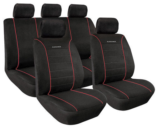 Elegance, set fodere coordinate - Rosso  Fronte: tessuto in velluto di poliester