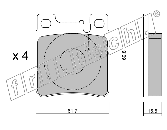 KIT PASTIGLIE FRENO FRI-TECH 583.0 (P) Mercedes Serie E Sw(96>03)