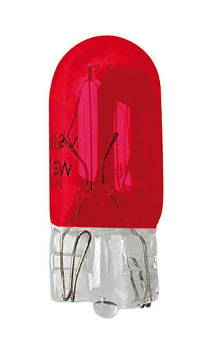 58363 12V Lampada con zoccolo vetro - (W5W) - 5W - W2,1x9,5d - 2 pz - Rosso