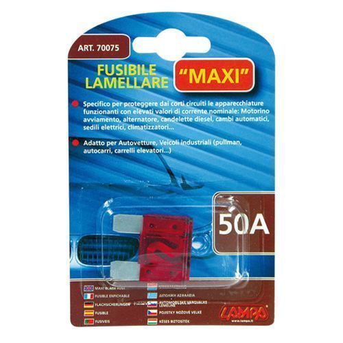 70075  Fusibile lamellare Maxi - 50A 29,2mm