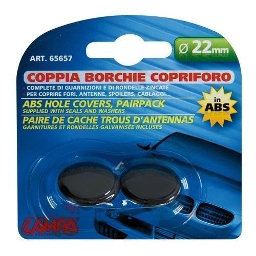 Coppia borchie copriforo - Ø 22 mm Complete di guarnizioni e di rondelle zincate