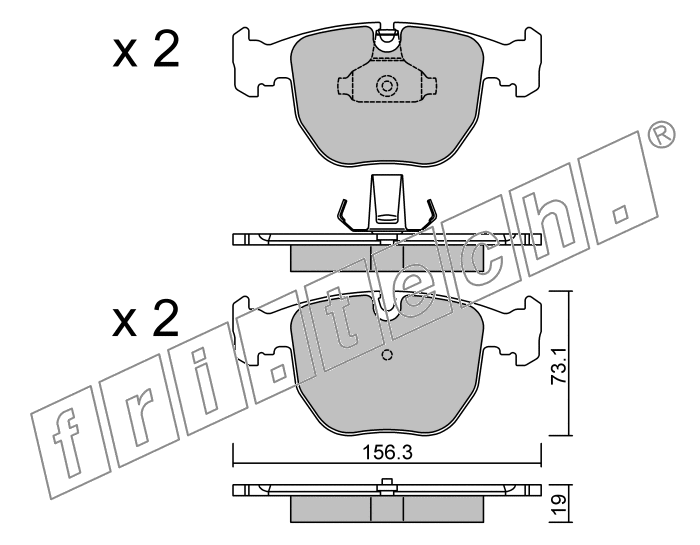 KIT PASTIGLIE FRENO FRI-TECH 575.0 Bmw X5(00>)-Range Rover (02>)