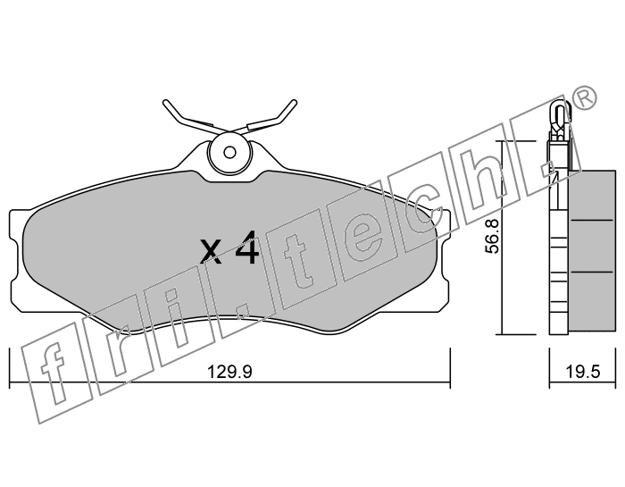 KIT PASTIGLIE FRENO FRI-TECH 652.0 Vw Transporter T3