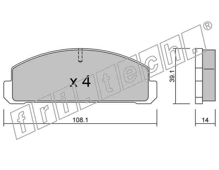 KIT PASTIGLIE FRENO FRI-TECH 309.0 Mazda 323 (77>85)(Bdx)