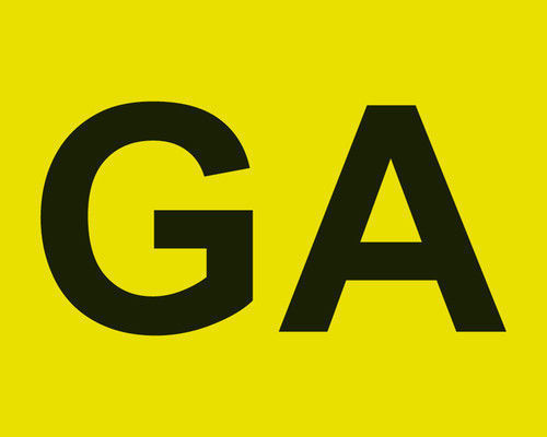 Contrassegno GA (Guida Accompagnata) - Anteriore  In pvc statico per l applicazi