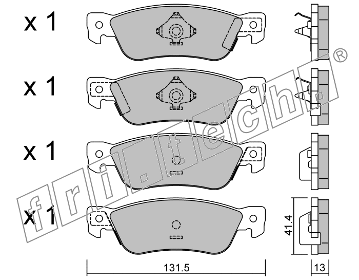 KIT PASTIGLIE FRENO FRI-TECH 368.0 (P) Isuzu Trooper 2,6-2,8Td(87>91)
