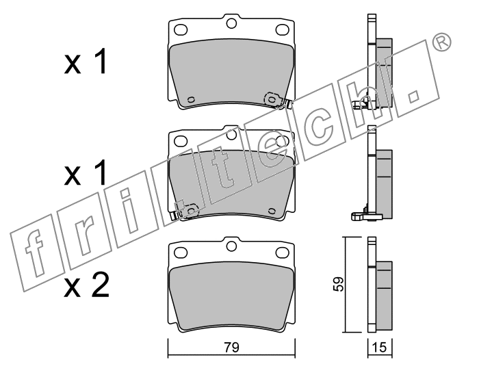 KIT PASTIGLIE FRENO FRI-TECH 500.0 (P) Mitsubishi Pajero Sport (98>)