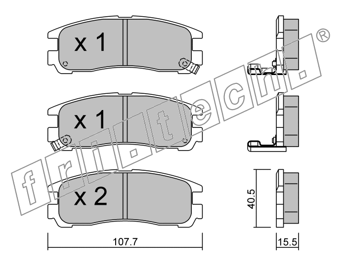 KIT PASTIGLIE FRENO FRI-TECH 413.0 (P) Mitsubishi Pajero Pinin (99>)