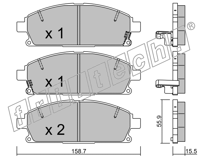 KIT PASTIGLIE FRENO FRI-TECH 421.2 Nissan Quest (04>)(Non per Europa)